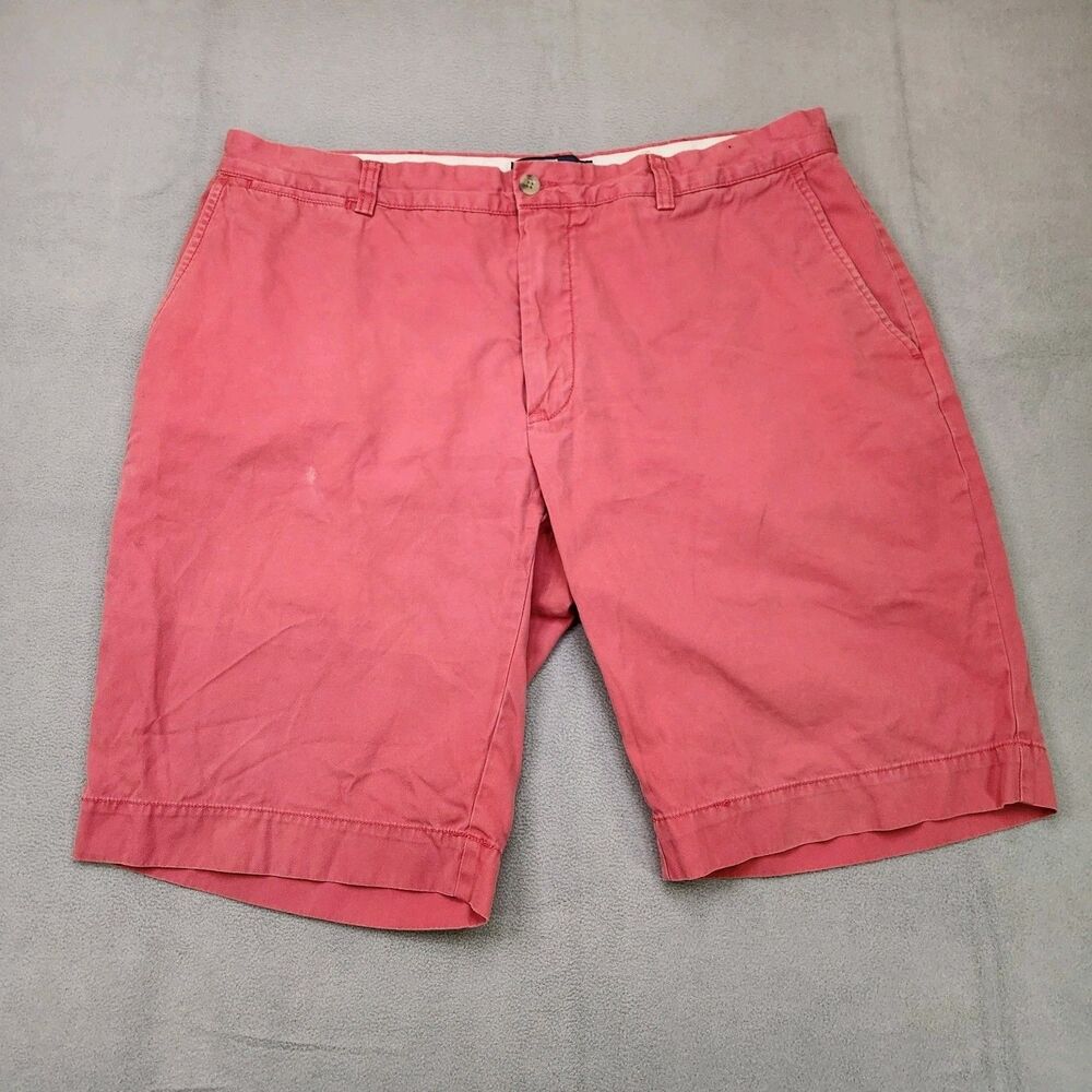 Polo Ralph Lauren Shorts Men's 36 Salmon Chino Cotton 11" Flat Preppy Casual